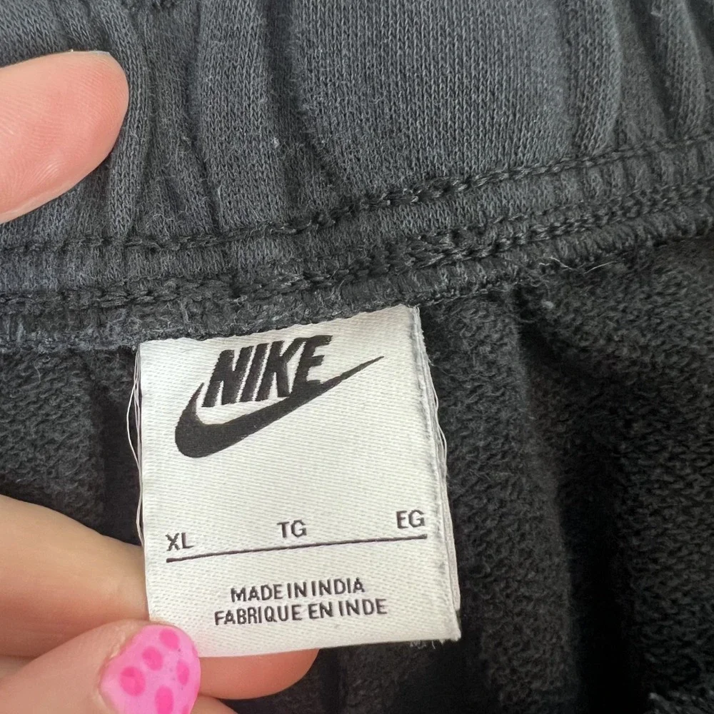 Nike Pants Womens XL Black Club Fleece Jogger Mid‎ Rise Gym Lounge Comfort